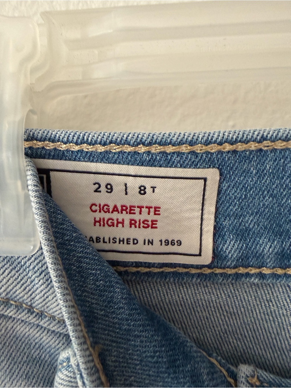 GAP Light Blue Cigarette High Rise Straight Leg Jeans